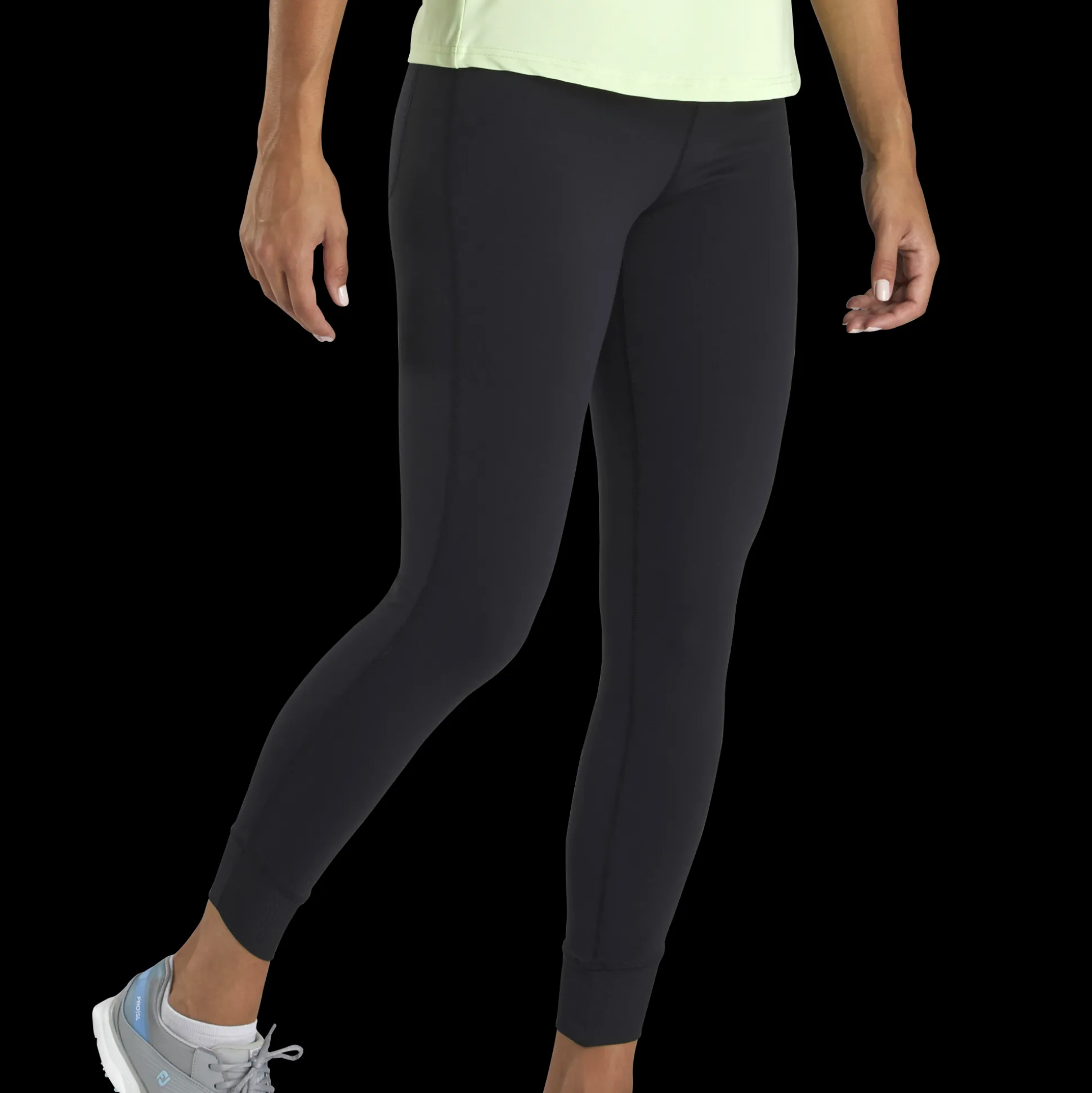 Ankle Length Rib Block Leggings Women