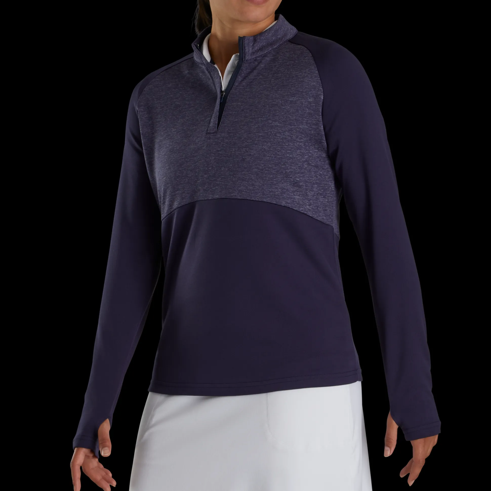Heather Block Half-Zip Mid-Layer Women