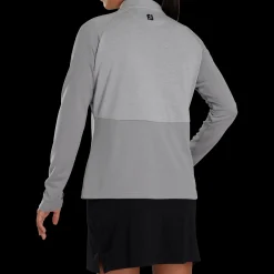 Heather Block Half-Zip Mid-Layer Women - FJ Tour Collar