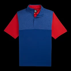 Heather Yoke Half-Zip Vest