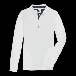 Quarter-Zip Dot Jacquard Mid-Layer Women